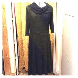 Blue & Green Sweater Dress